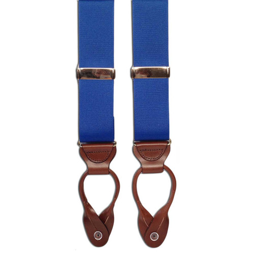 Navy Silk Grosgrain Suspenders – Sydney's