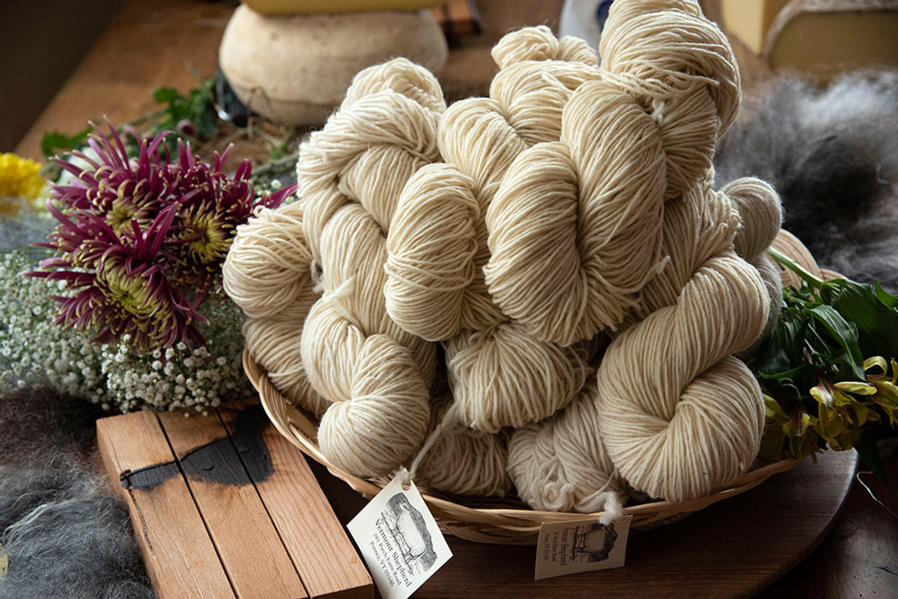 Skeins of Yarn - natural white - Vermont Shepherd