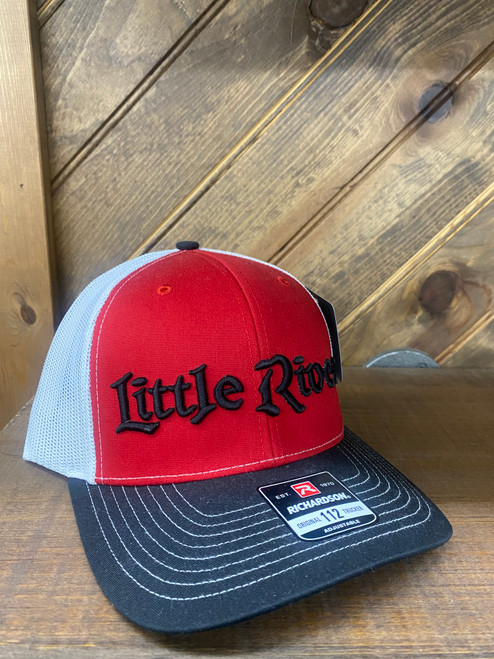 LR Raised hat in Red, White, and Black