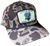 Born to Hunt 258 Hat in Bark Duck Camo featuring a retriever hunting dog patch and rope detail on a structured performance hat.