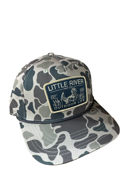 Shop the Outdoor Life Hat by Little River—featuring a golden retriever patch, and Richardson 258 fit. Perfect for dog lovers and outdoor enthusiasts.