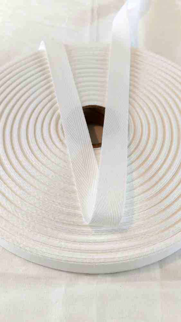 Heavy Cotton Twill Tape White - Yard