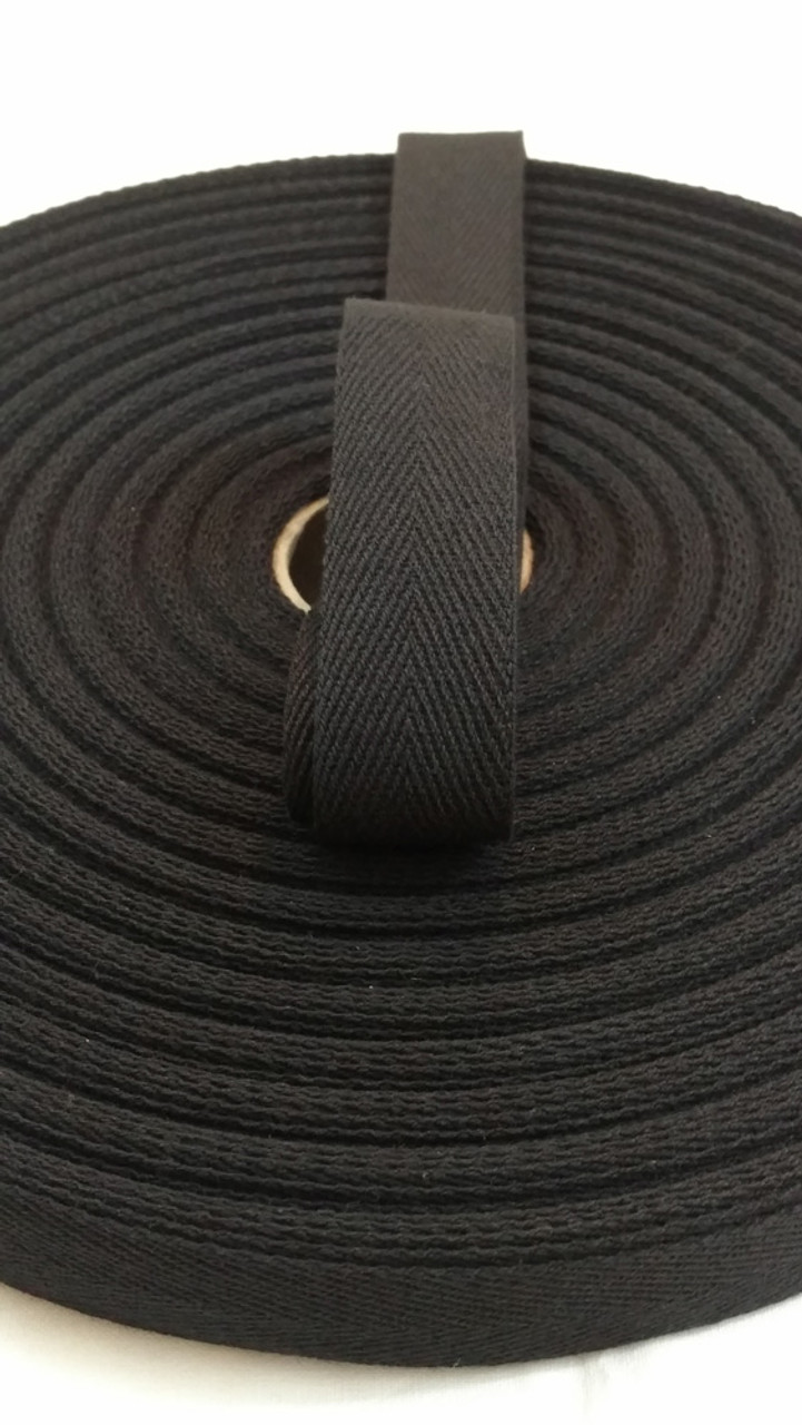 Premium Cotton Twill Tape, black