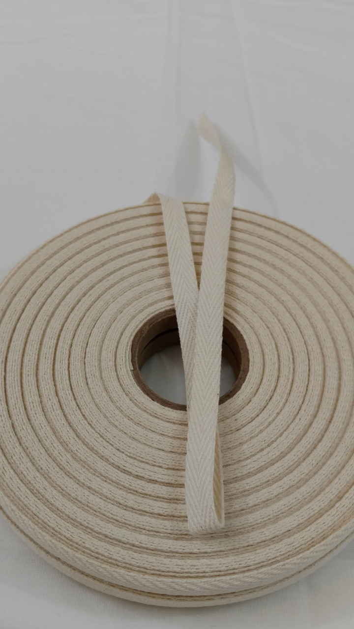 Heavyweight 5/8 natural twill tape, 72 yard roll