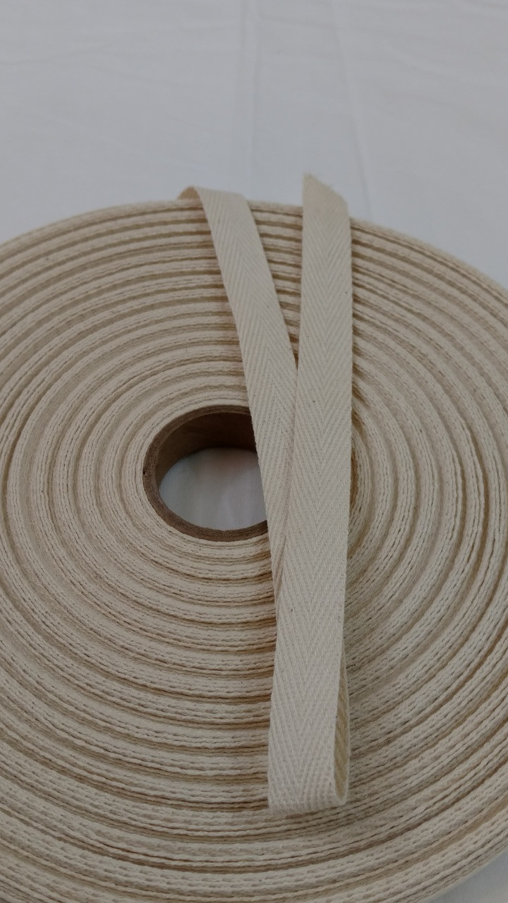 Heavyweight 5/8 natural twill tape, 72 yard roll