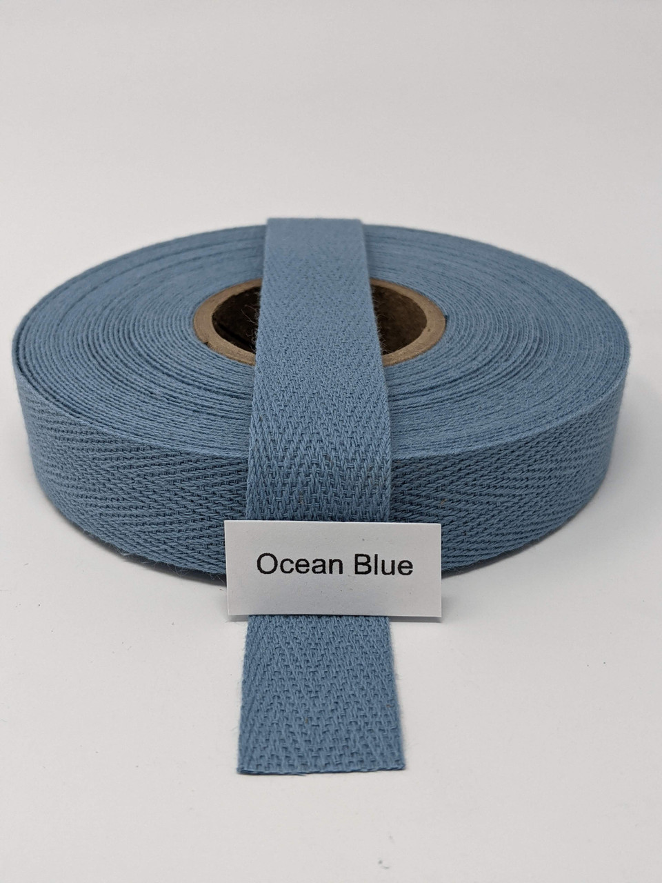 Cotton Twill Tape 3/4 Ocean Blue, 10 yard roll