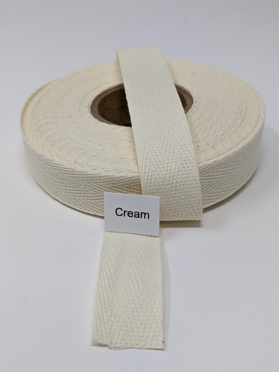 Cotton Twill Tape 3/4 Cream, 10 yard roll