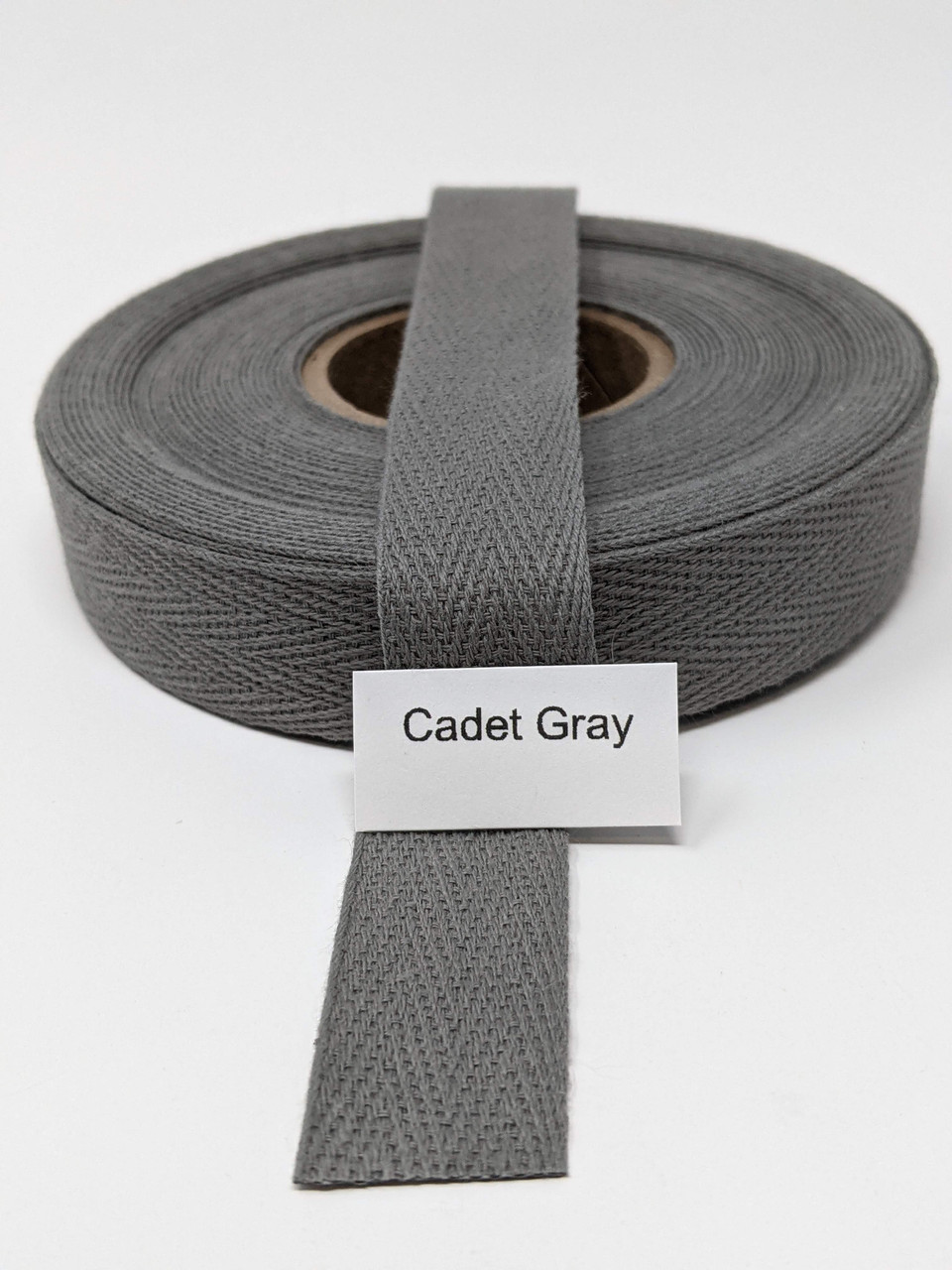 Cotton Twill Tape 3/4 Cadet Grey, 10 yard roll