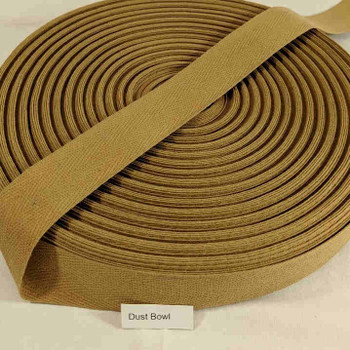 Cotton Twill Tape 1.25" Dust Bowl, 72 yard roll