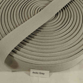 Cotton Twill Tape 1.25" Arctic Gray, 72 yard roll