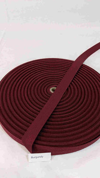 Cotton Twill Tape 1.25" Burgundy, 72 yard roll