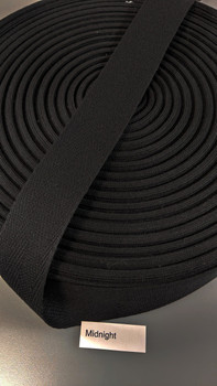 Cotton Twill Tape 1.25" Midnight Black, 72 yard roll
