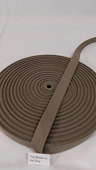Cotton Twill Tape 3/4" Too Brown To Be Grey and Too Grey To Be Brown, 72 yard roll