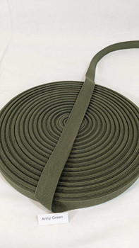 Cotton Twill Tape 1.25 Army Green, 72 yard roll