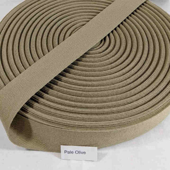 Cotton Twill Tape 1.25" Pale Olive, 72 yard roll