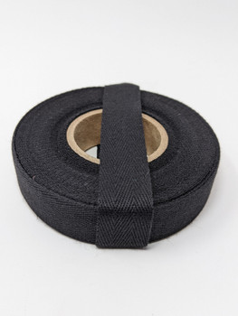 Lightweight 3/4" black twill tape, 10 yard roll