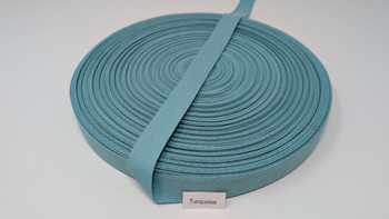 Cotton Twill Tape 3/4" Turquoise, 72 yard roll