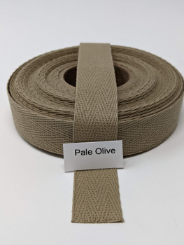 Cotton Twill Tape 3/4" Pale Olive, 5 yard roll