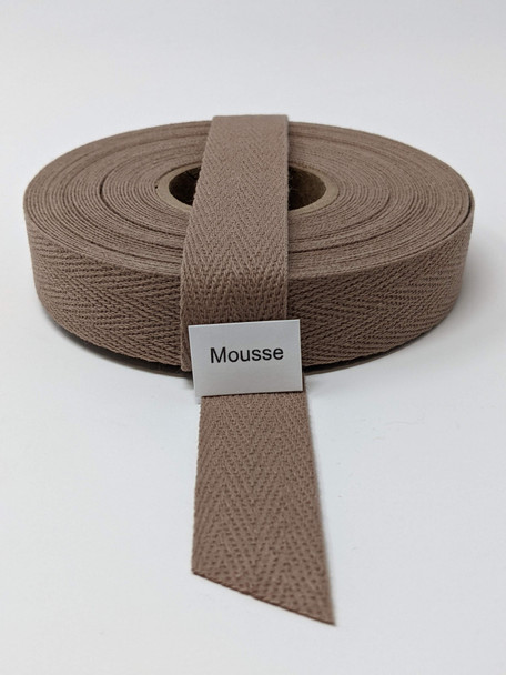 Cotton Twill Tape 3/4" Mousse, 10 yard roll