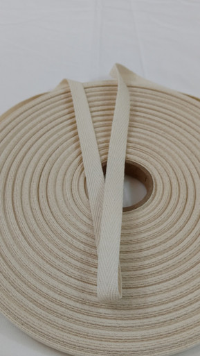 2 Inch Wide Natural Cotton Twill Tape, Heavyweight, Unbleached, by the Yard  