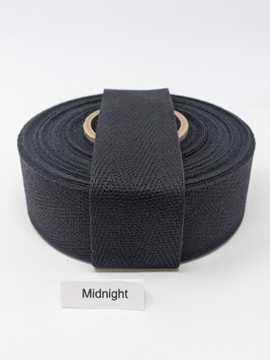 Black Cotton Twill Tape 25mm