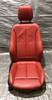 2014-2020 BMW 2 Series Coupe Front Sports Seats / Coral Red Leather / Pair / B2002