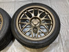 Pair of 17x9" Sakebomb Garage RZ+ Forged Wheels Rims w/ Hankook RS4 Tires / 4x100 / ND027