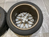 Pair of 17x9" Sakebomb Garage RZ+ Forged Wheels Rims w/ Hankook RS4 Tires / 4x100 / ND027