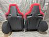 *DAMAGED* 2017-2021 FK8 Honda Civic Type R Front Bucket Seats / Red Suede / Pair / TR102