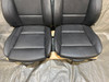 2008-2013 BMW 128i 135i Convertible Front Sport Seats / Pair / Black Boston Leather / B1009