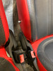 2012-2013 Fiat 500 Abarth Recovered Black / Red Leather Front Seats / Pair / F5015 