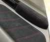 2015-2020 Subaru WRX STI Interior Door Panels / Set of 4 / Black Suede / Red Stitching /   SS011