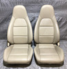 1999-2000 Mazda Miata Parchment Leather Seats / Pair  /   NB193