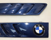 1996-2002 BMW Z3 Roadster Hood Fender Vent Trim Panels / Pair / Topaz Blue   Z3029