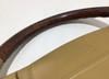 1997-2004 Porsche 986 Boxster / 996 911 4 Spoke Savanna Beige Leather Steering Wheel w/ Airbag / Dark Burr Maple Wood /   P6015