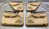 2015-2018 Porsche Macan Luxor Beige Leather Interior Door Panels w/ Saddle Brown / Set of 4 /   PM004