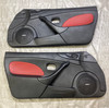2004-2005 Mazdaspeed Miata Black Leatherette Door Panels w/ Red Inserts / Pair /   NB205