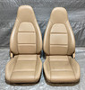 1999-2000 Mazda Miata Tan Leather Seats / Pair  /   NB212