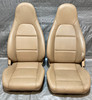 1999-2000 Mazda Miata Tan Leather Seats / Pair  /   NB237