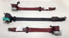 2018-2020 Subaru WRX STI Rear Seat Belts / Set of 3 / Red / SS004