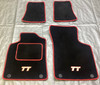 2000-2006 Audi TT Coupe Aftermarket Floor Mats / Red Piping / USED /   T1033