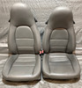 1998-2004 Porsche 986 Boxster 4-Way Power Leather Seats / Graphite Gray Leather / Pair  /   BX066