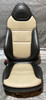2006-2009 Pontiac Solstice Black / Sand Beige Leather Seats / Pair /   PS072
