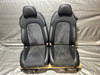 2008-2015 Audi TT Quattro Convertible Front Seats / Sabre Black Leather / Alcantara / Pair / T2014