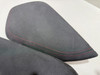 2009-2020 Nissan 370Z Black Suede Console Knee Pads / Red Stitching / 7Z023