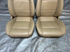 1999-2000 Mazda Miata OEM Tan Leather Seats / Pair / NB262