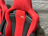 2017-2021 FK8 Honda Civic Type R Front Bucket Seats / Red Suede / Pair / TR105