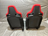 2017-2021 FK8 Honda Civic Type R Front Bucket Seats / Red Suede / Pair / TR105