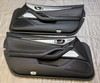 2017-2020 Infiniti Q60 Black Leather Interior Door Panels / Pair / IQ605