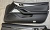 2017-2020 Infiniti Q60 Black Leather Interior Door Panels / Pair / IQ605